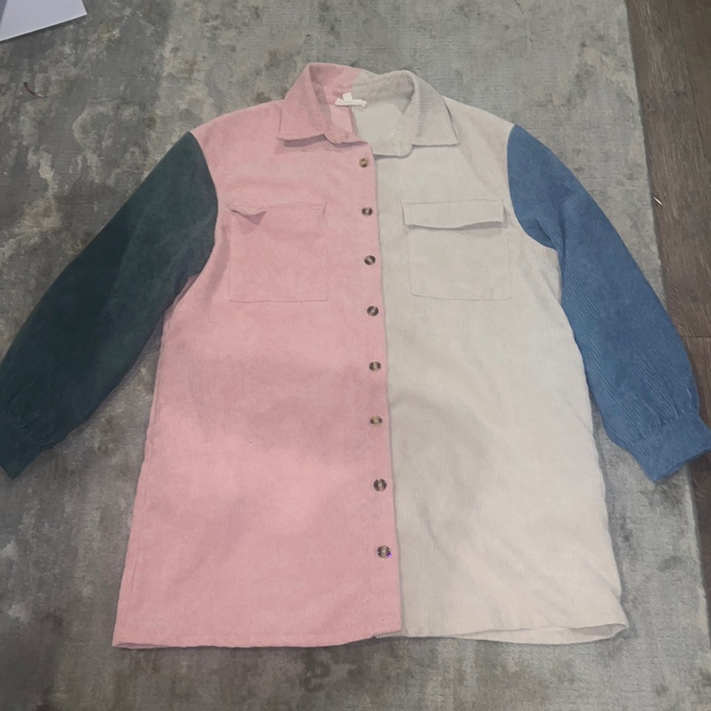 Corduroy multicolored dress